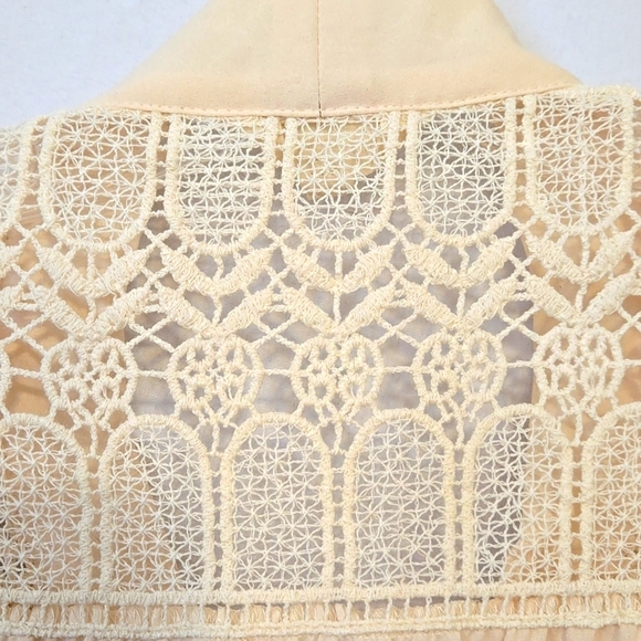 ADIVA, Blouse, Top, Shirt, Lg, Elegant, Cream, Ivory, Lace, Button cuffs, Pleats - Picture 13 of 13